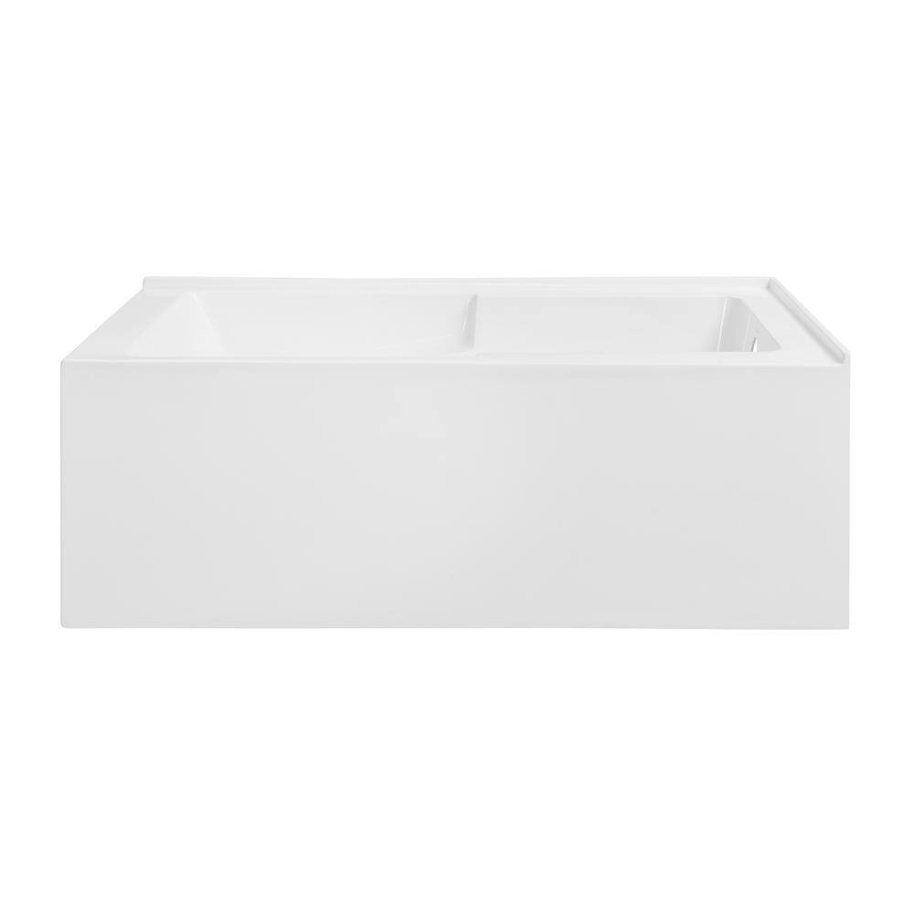 Swiss Madison Claire 60 in. Acrylic Right-Hand Drain Rectangular Alcove Bathtub in Glossy White SM-AB571