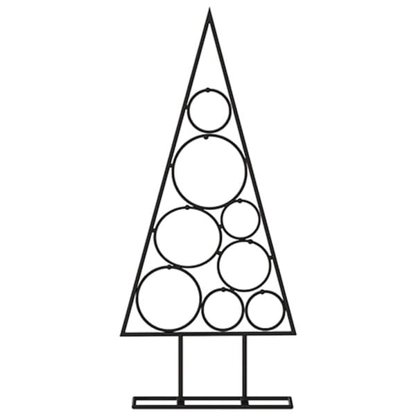 vidaXL Metal Christmas Tree for Decoration Black