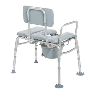 Drive Medical Padded Seat Transfer Bench with Commode Opening 12005kdc-1