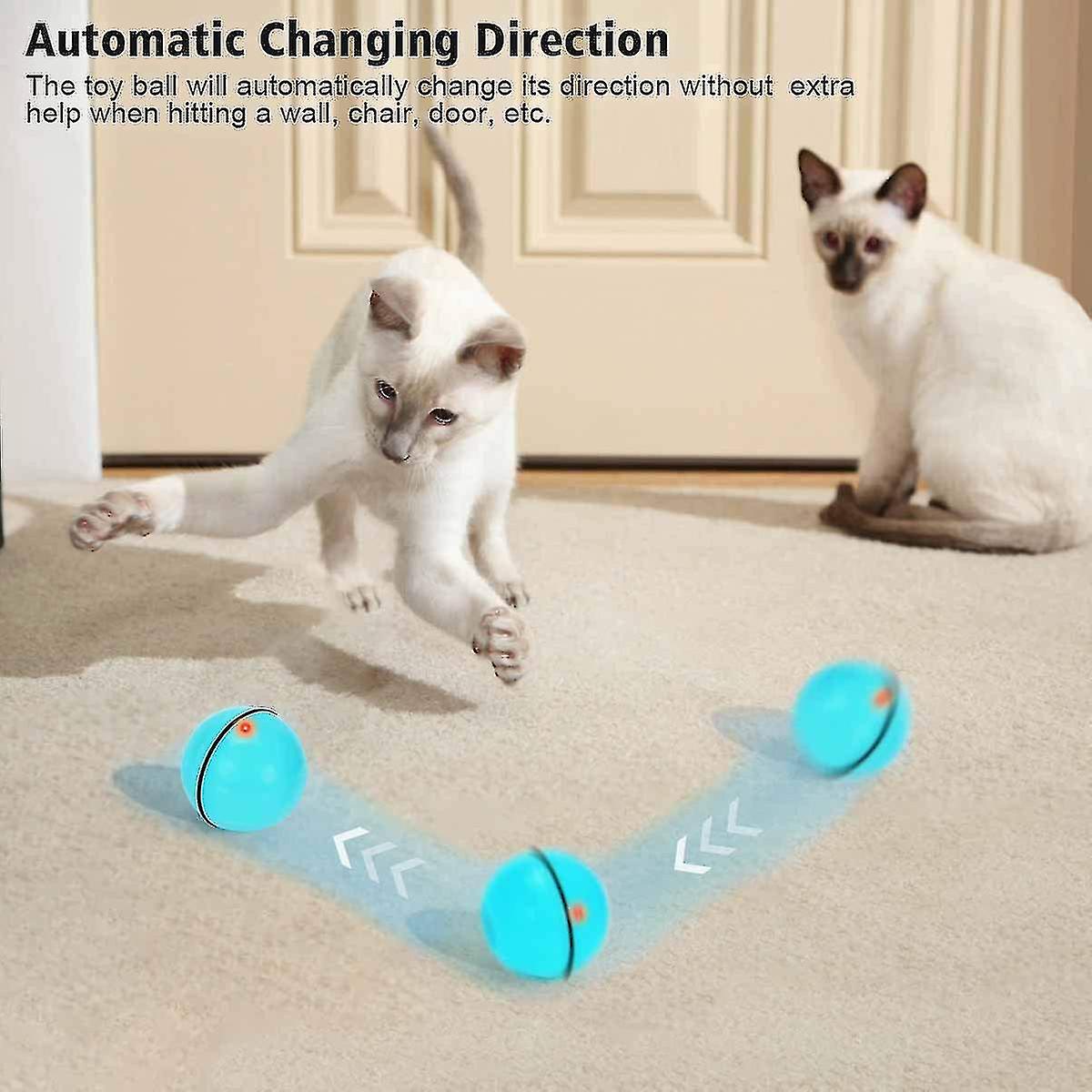 Cat Toy Toy Ball With Led Light Auto 360 Degree Rotation And Usb Charging Interactive Cat Toy For Pet