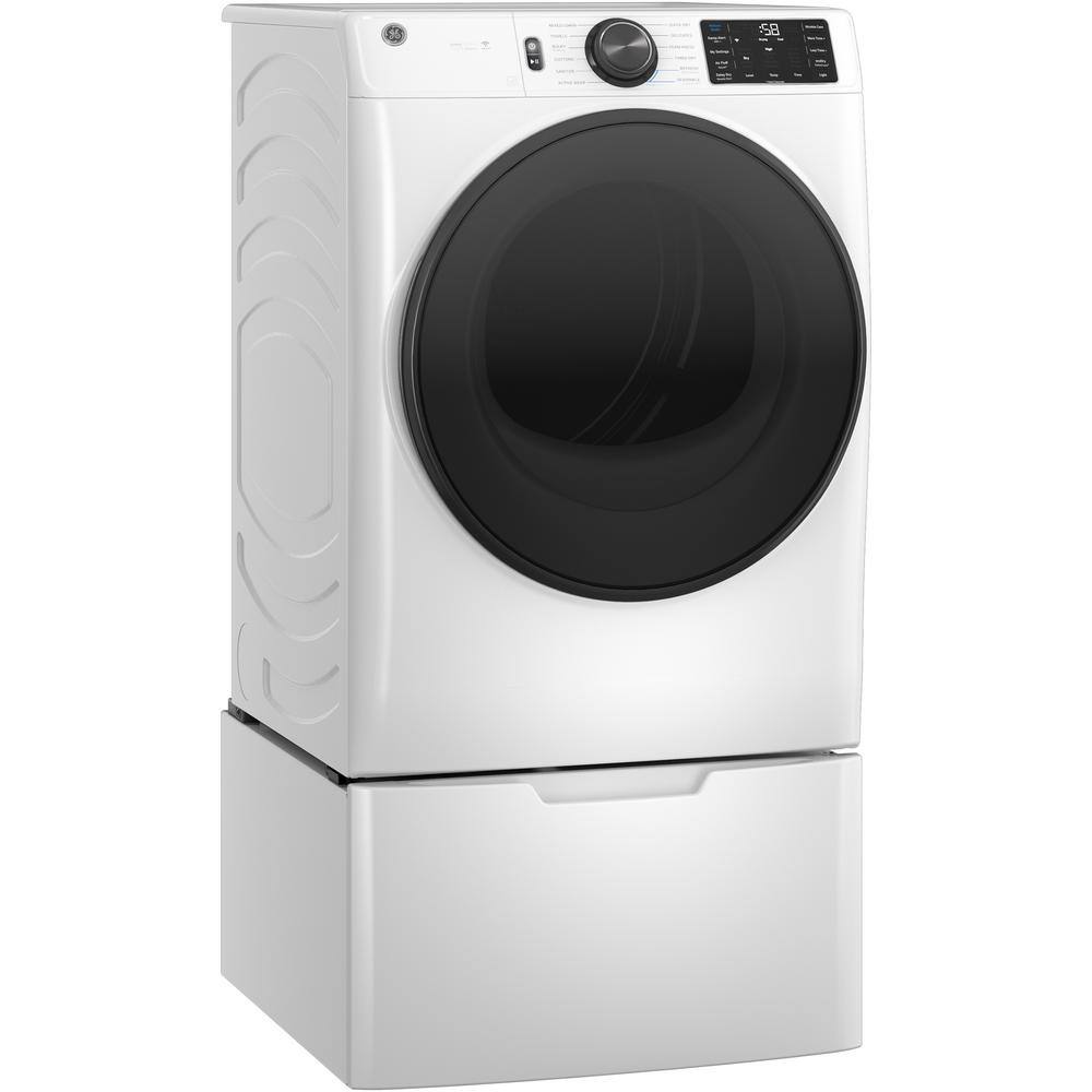 GE 7.8 cu.ft. vented Smart Front Load Gas Dryer in White with Steam and Sanitize GFD65GSSVWW