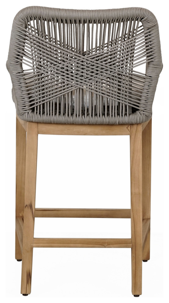 Marley Counter Stool Gray by Kosas Home   Beach Style   Outdoor Bar Stools And Counter Stools   by Kosas  Houzz