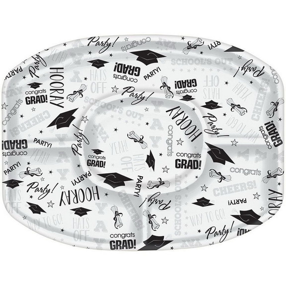 Amscan 262166 Graduation Sectional Plastic Platter...