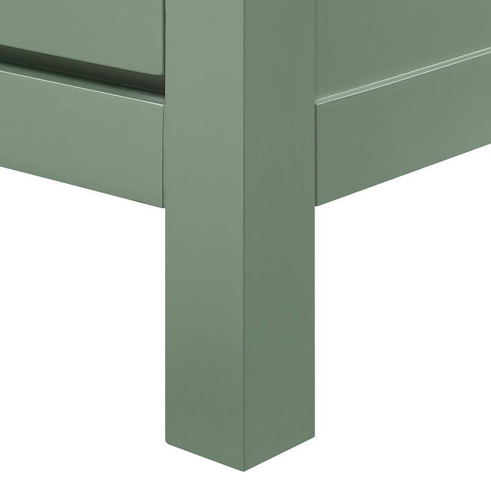 Home Decorators Collection Bailey 24 in. W x 16 in. D x 35 in. H Bath Vanity in Botanical Green with Single Hole White Vitreous China Top BGGVT2416