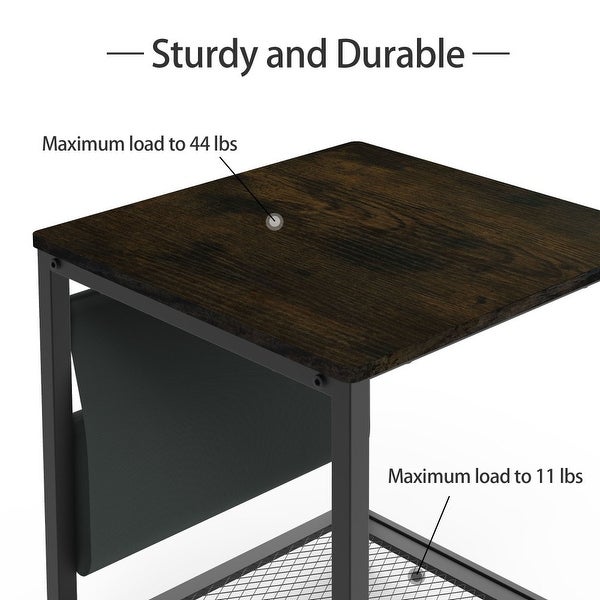 Modern Side Table with Storage Bag