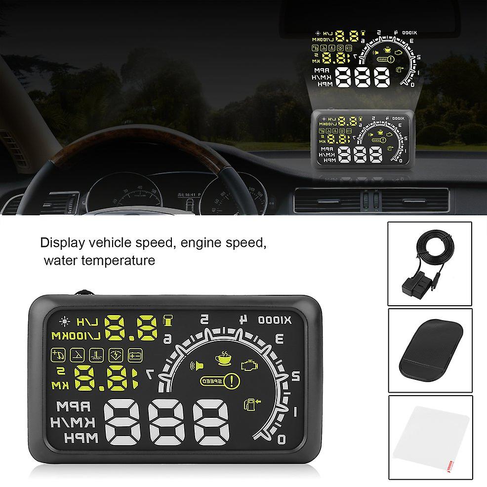 5.5 Inch Obd2 W02 Windscreen Projector Speed Warning Car Hud Head Up Display