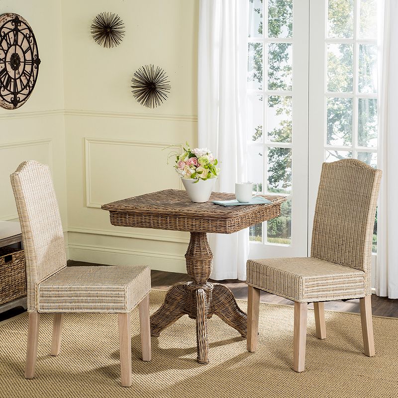 Safavieh Odette Wicker Dining Chair 2-piece Set