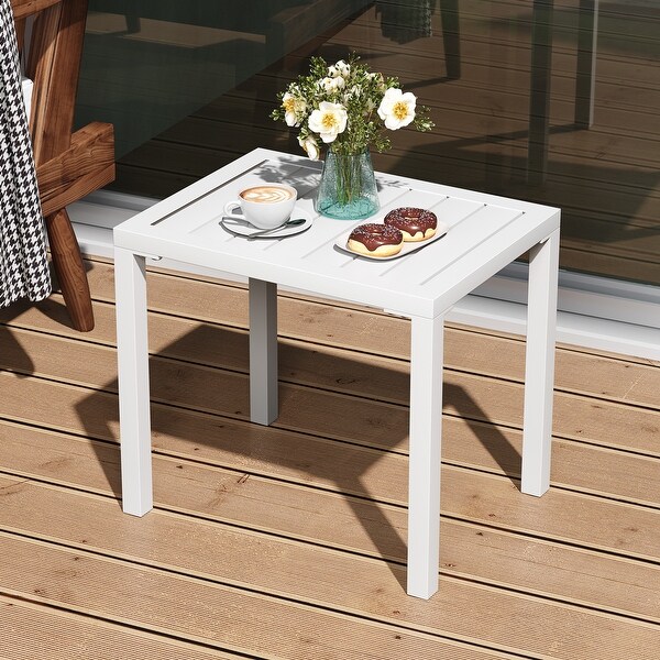 VredHom Outdoor Aluminum Patio Side Table