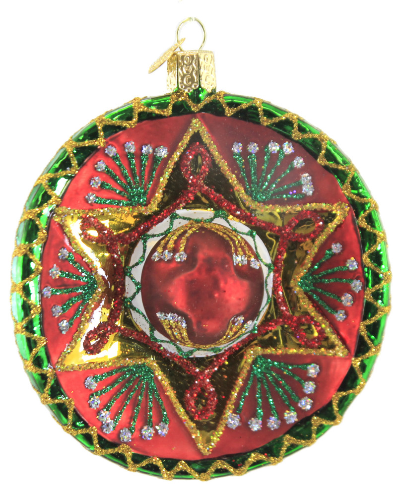 Old World Christmas Sombrero Glass Spain Mexico 32461   Christmas Ornaments   by Story Book Kids Inc  Houzz