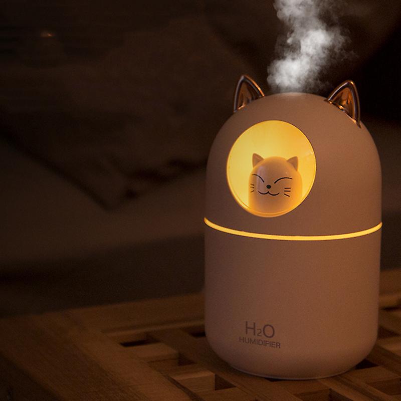 Cute Cat Humidifier Mini Usb Fragrance Humidifier Household Suitable For Car White