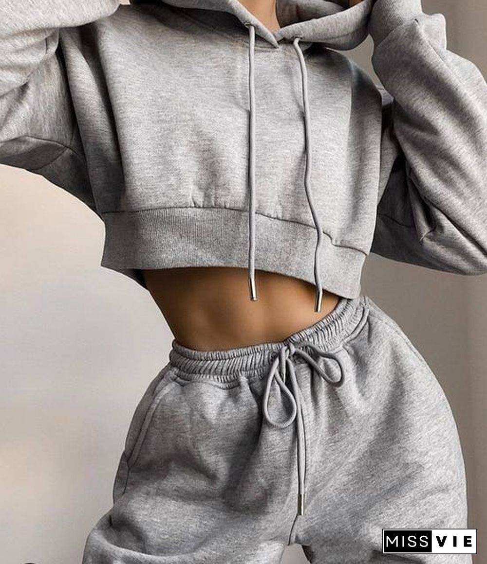 hirigin Winter Fashion Outfits for Women Tracksuit Hoodies Sweatshirt and Sweatpants Casual Sports 2 Piece Set Sweatsuits