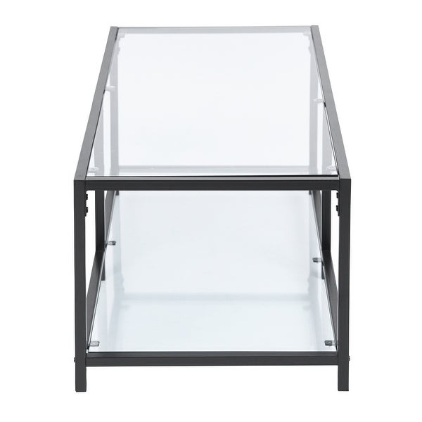 Homylin Justin Clear Glass Coffee Table