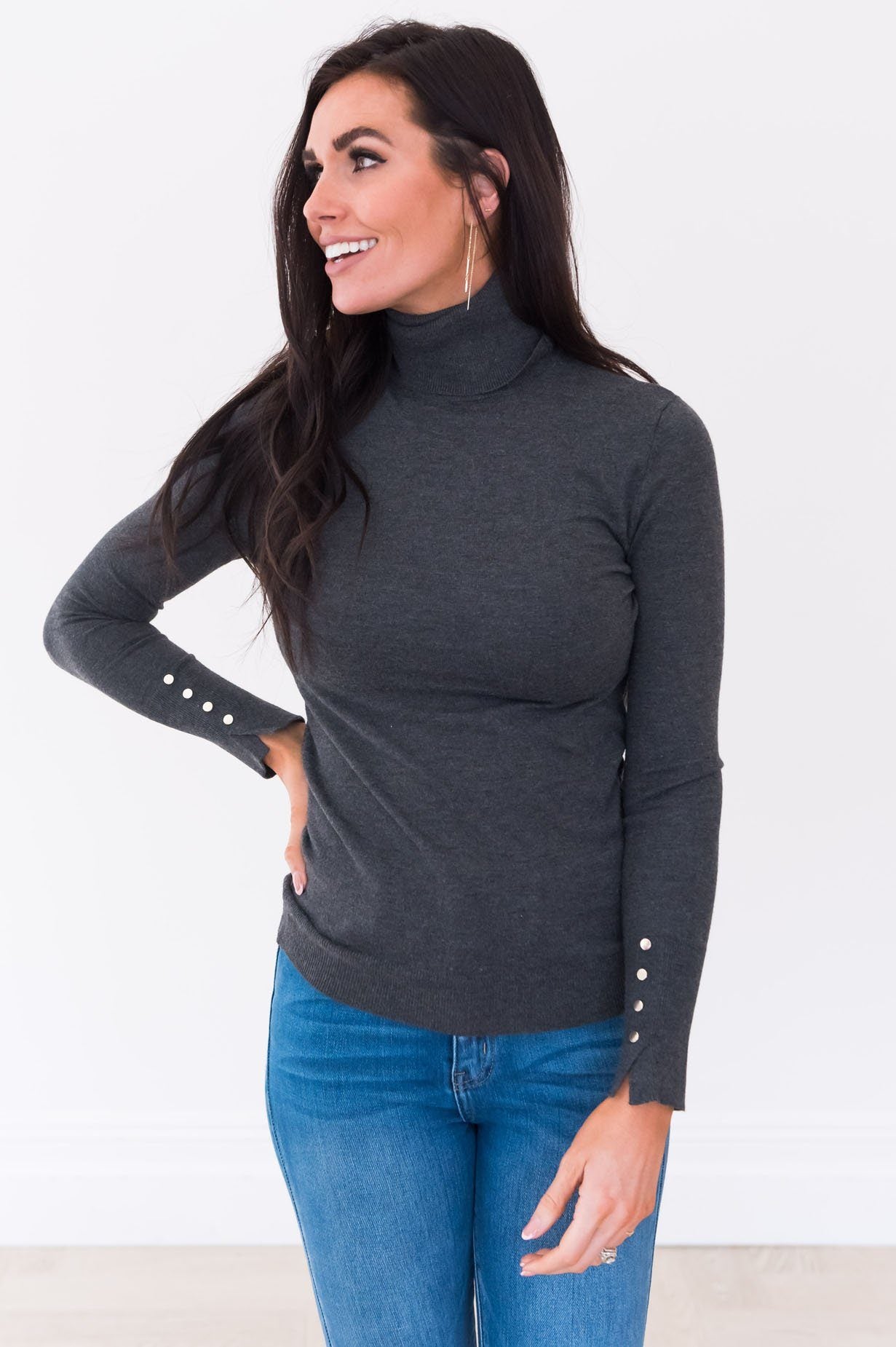 All About The Details Modest Turtleneck