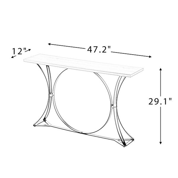 Modern Console Table with Metal Base