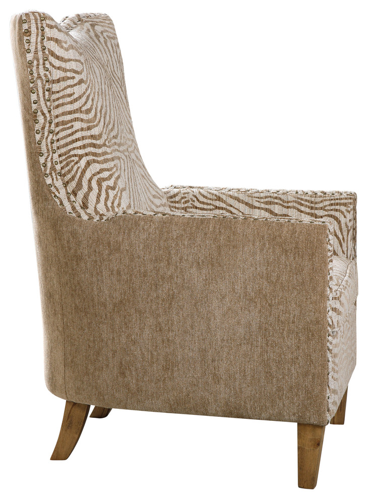 Kiango Animal Pattern Armchair   Transitional   Armchairs And Accent Chairs   by Ownax  Houzz