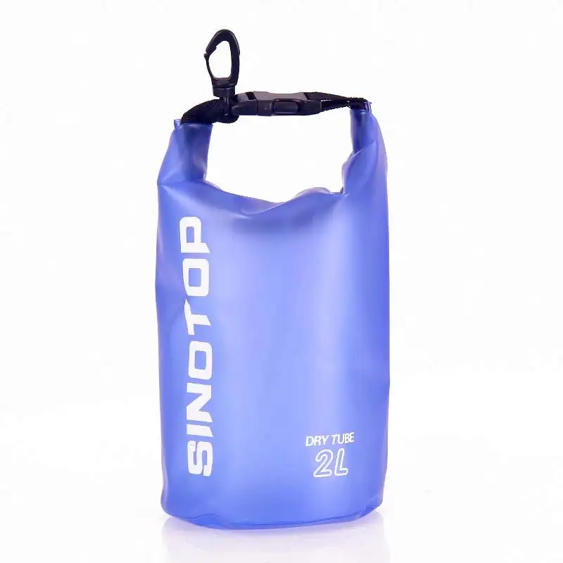 2L Outdoor Sports Bag Front Zip Pocket Camping Hiking Transparent PVC Waterproof Dry Bag