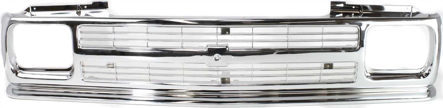 Grille Assembly Compatible With 1991-1993 Chevrolet S10 1991-1994 Blazer Chrome Shell and Insert