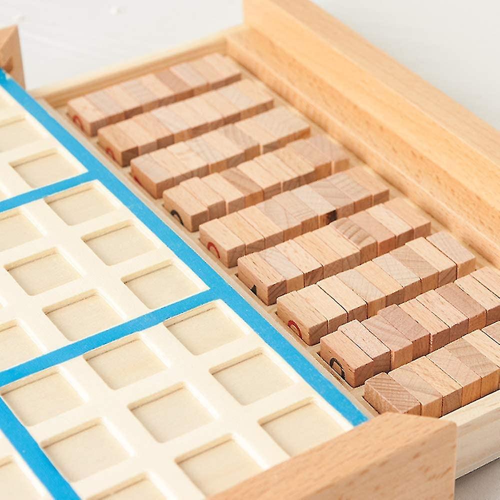 Wooden Sudoku Puzzle Board With Drawer Desktop Toys