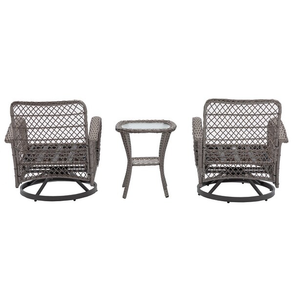 3pcs Outdoor Furniture Modern Wicker set - Overstock - 37795609