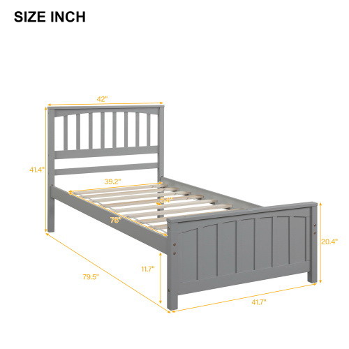 Wood Platform Bed Twin Size Platform Bed  White