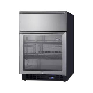 Summit Appliance 23.63 in. Commercial Refrigerator with Drawer in Stainless Steel SCR615TD