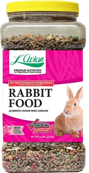 L'Avian Plus Rabbit Food， 4.5-lb jar