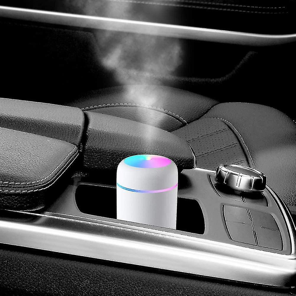 Portable Mini Cute Humidifier Usb 300ml With 7 Colors 2 Fog Mode Ultra Quiet Suitable For Home Car Bedroom Offic