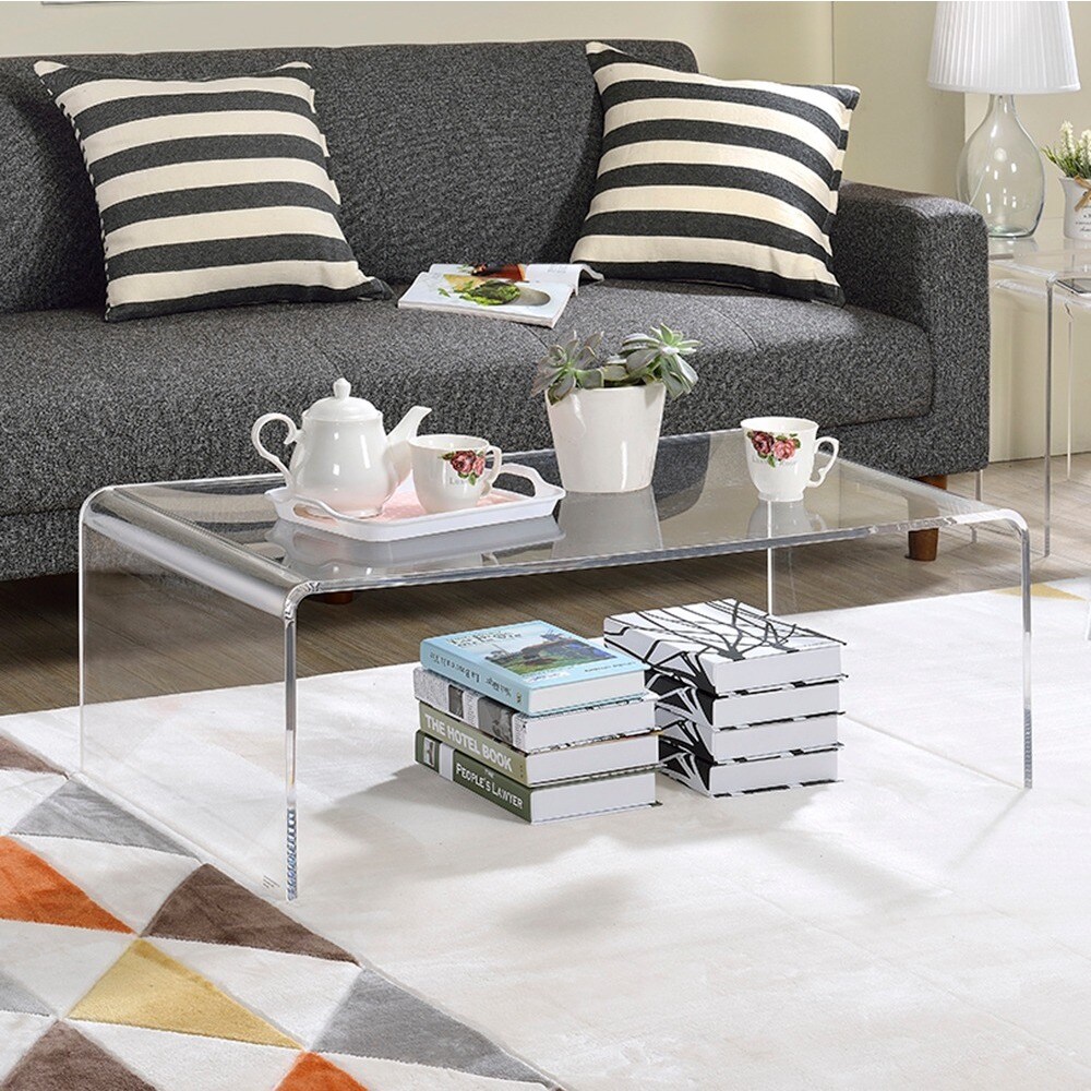 Modern Clear Acrylic Coffee Table