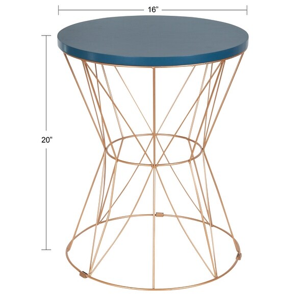 Kate and Laurel Mendel Round Metal End Table - 16x16x20