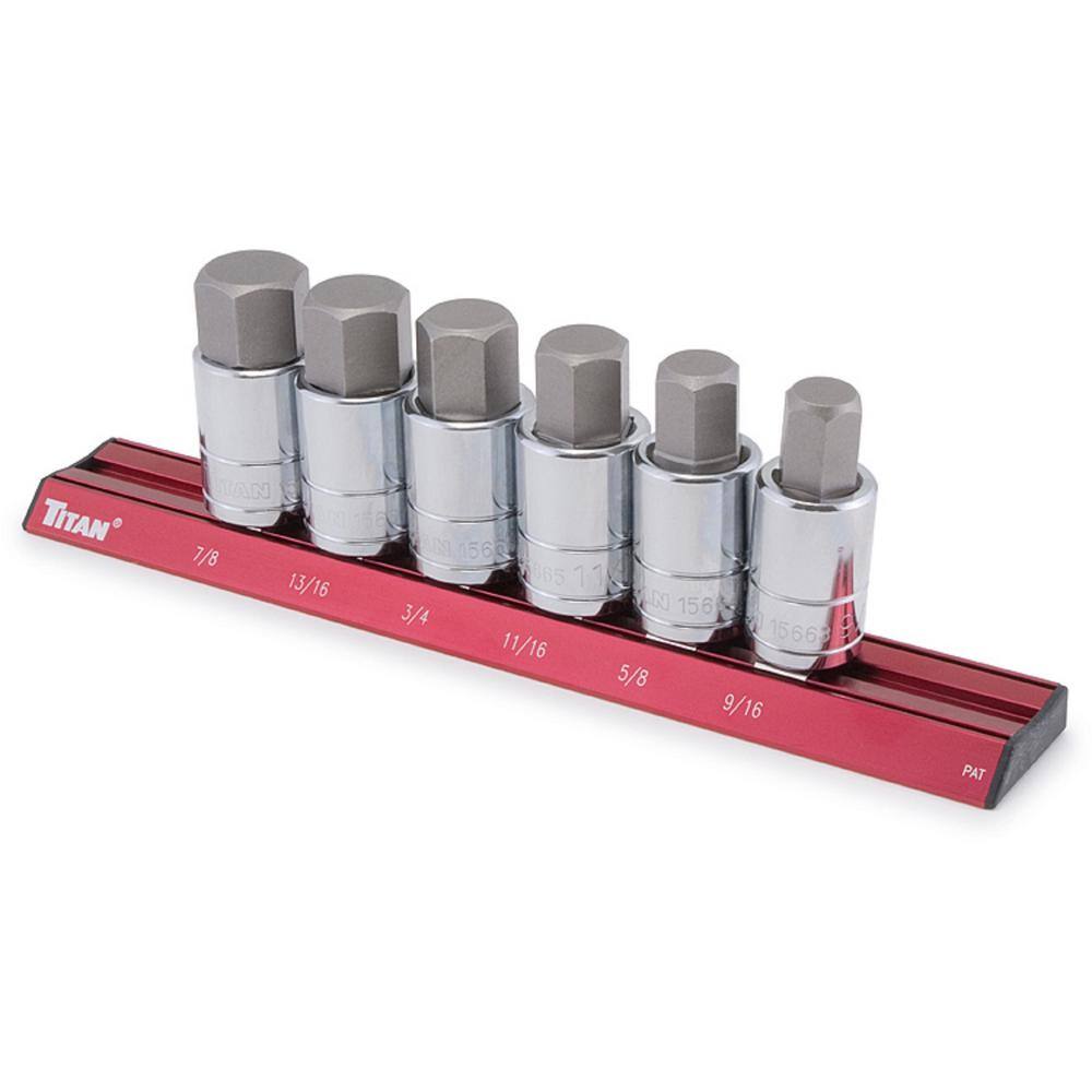 TITAN 13-Piece SAE Hex Bit Socket Set TIT16123