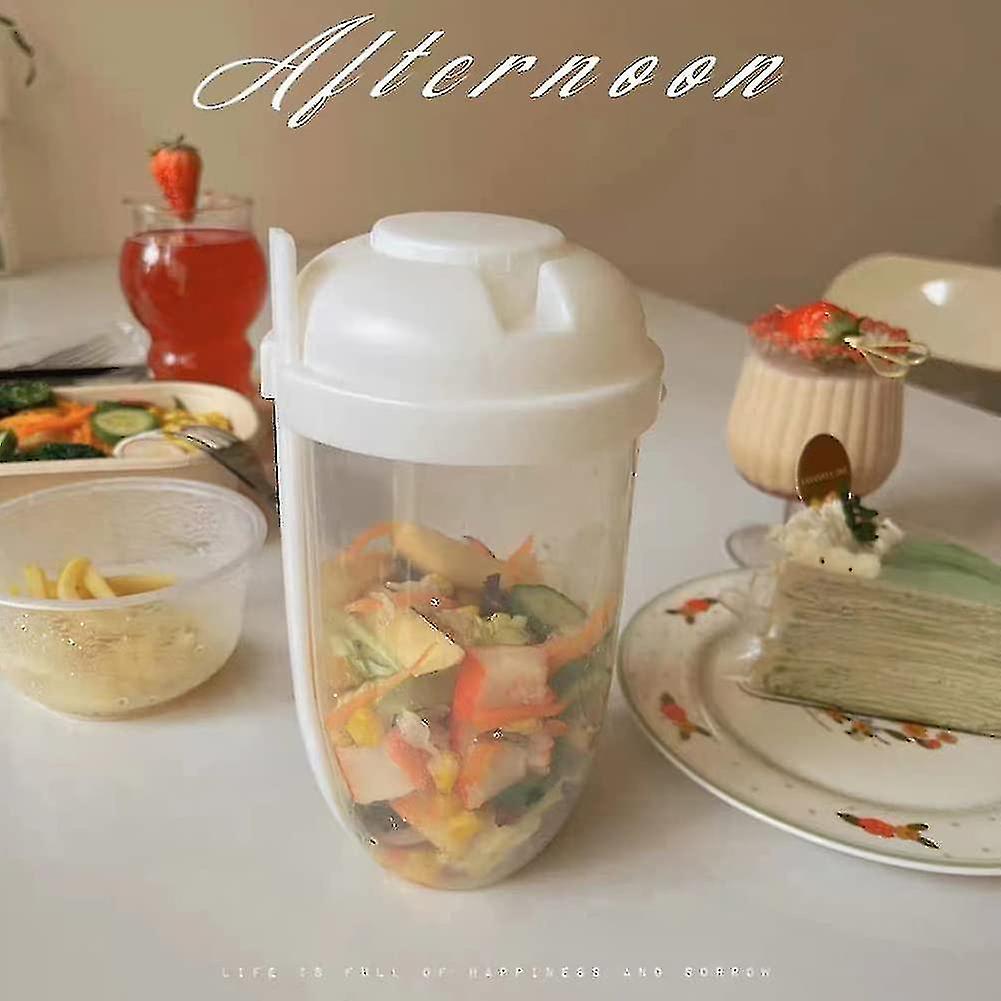 2022 Salad Meal Shaker Cup， Container To Go， Portable Fruit And Vegetable Cups Container， With Fork