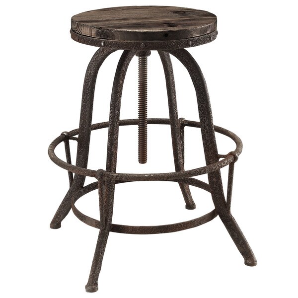 Collect Wood Top Bar Stool