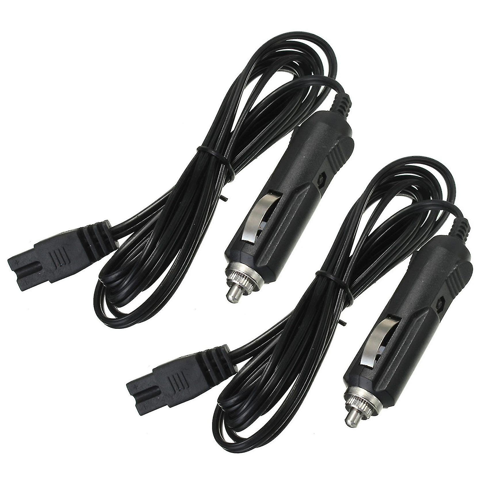 2m 12v Car Cooler Box Fridge Cigarette Lighter 2 Pin Charger Cable High Quality