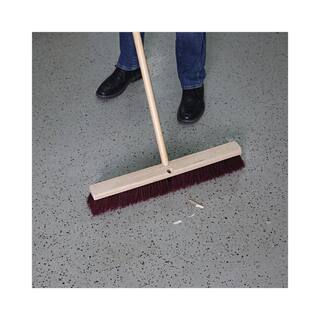 ProLine 24 in. Maroon Stiff Polypropylene Floor Brush Head with 31-4 in Brush BWK20324