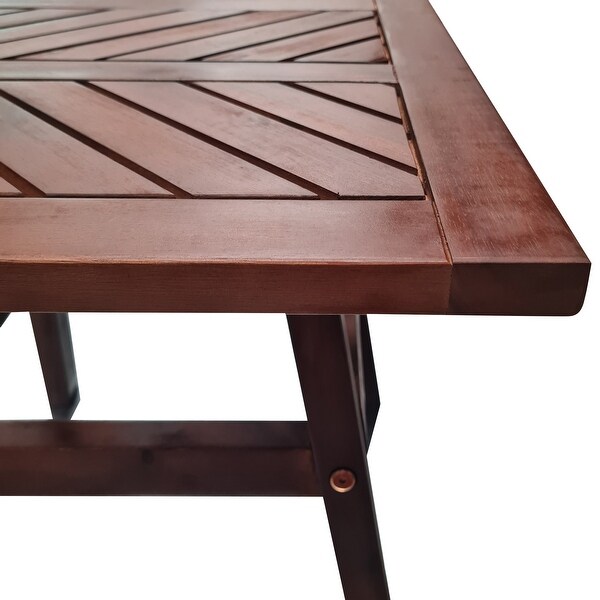 Brown Oakland Acacia Bistro Table by DreamPatio