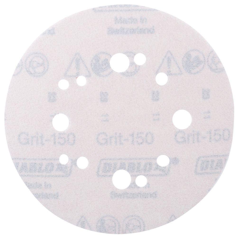 DIABLO 5 in. 150-Grit Universal Hole Random Orbital Sanding Disc with Hook and Lock Backing (50-Pack) DCD050150H50G