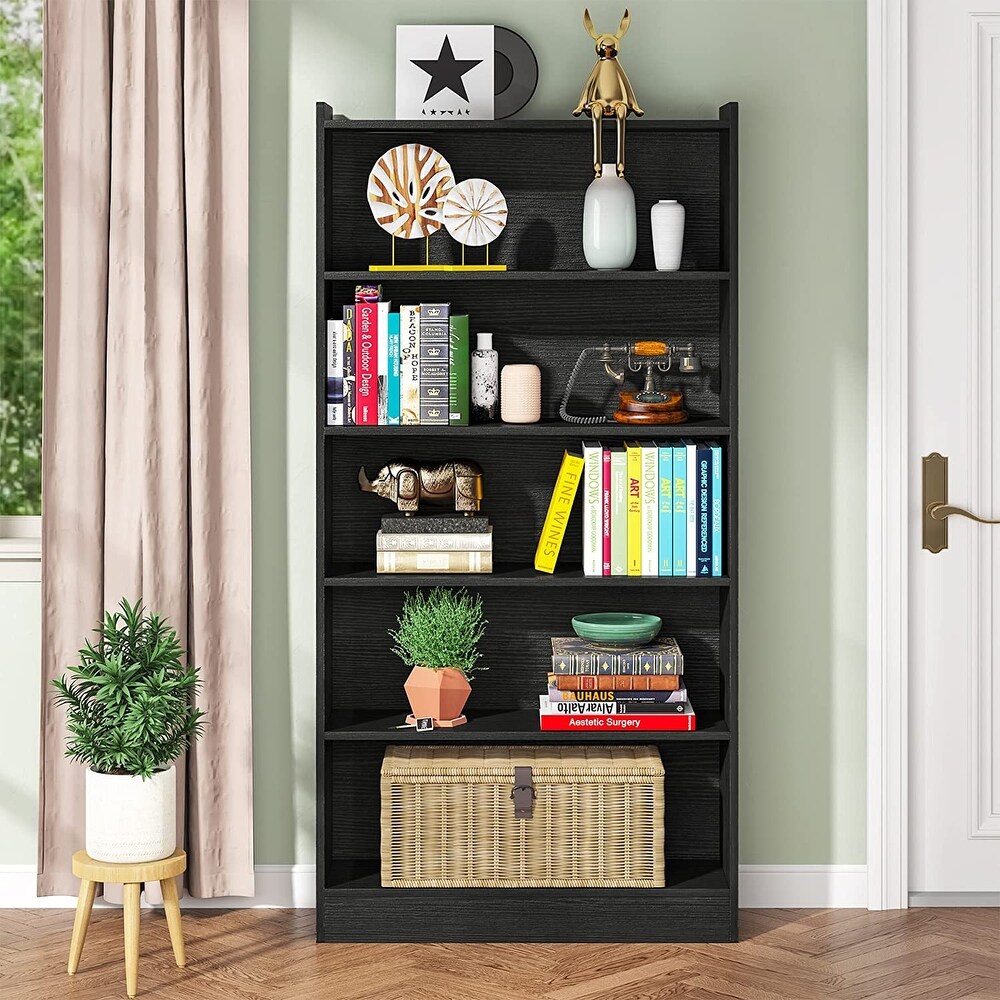 6 Tier Open Bookcase  72 inch Large Tall Bookshelf with Storage Shelve