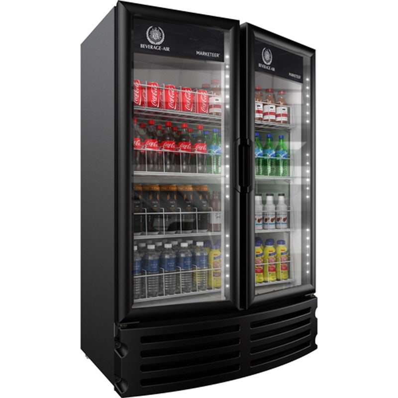 Beverage-Air MT21-1B Reach-In Refrigerated Merchandiser， Black， 16.77 cu. ft.