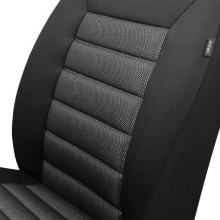 Autocraft Car and SUV Seat Cover， Black Jacquard， Luxury， Universal， Low Back， Thick Memory Foam， Comfort， 2 Pk