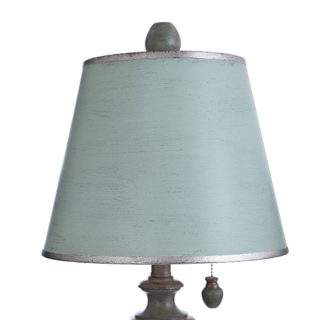 Chelsea Blue Accent Table Lamp With Fabric Shade Stylecraft