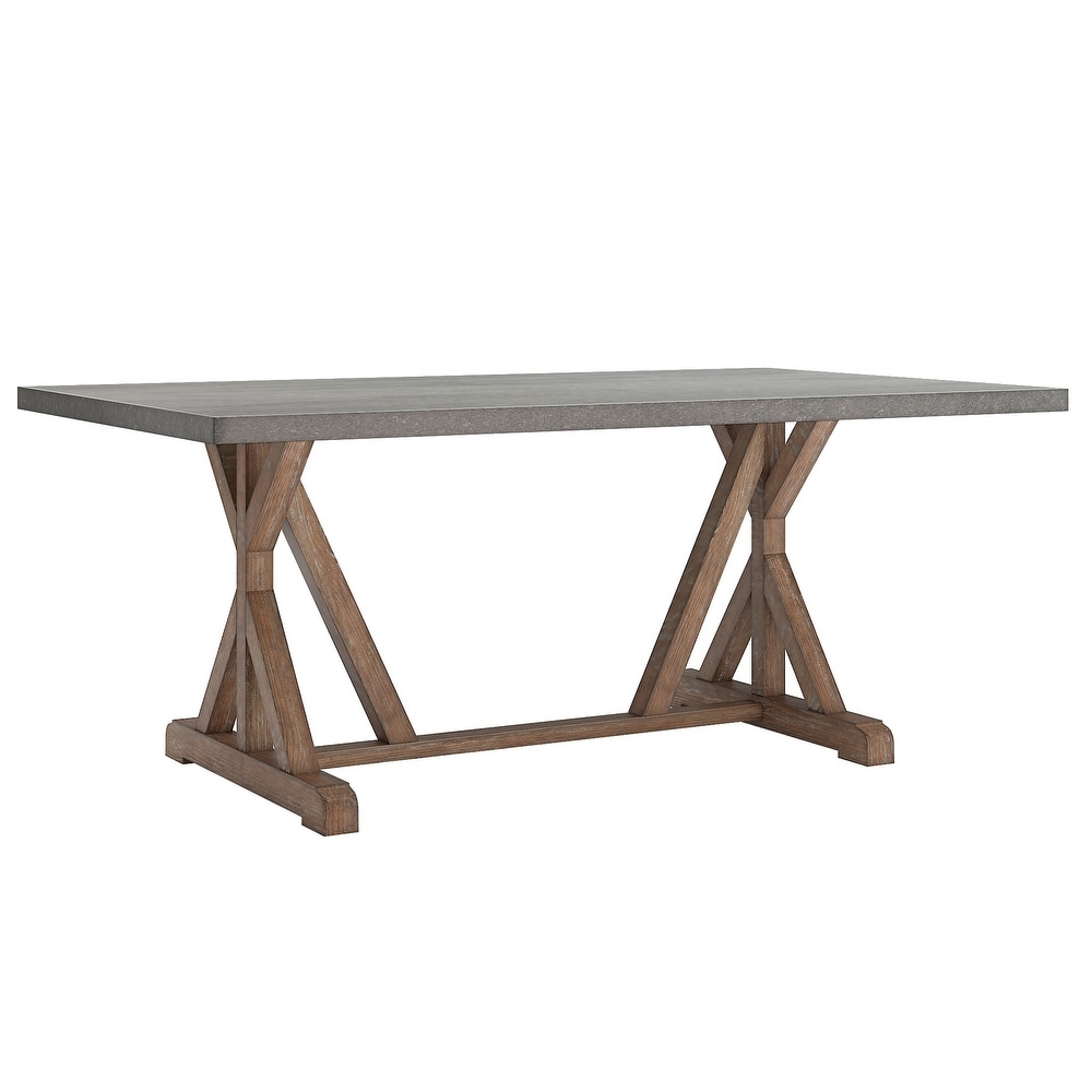 Benchwright Rustic Pine Trestle Accent Dining Table by iNSPIRE Q Artisan