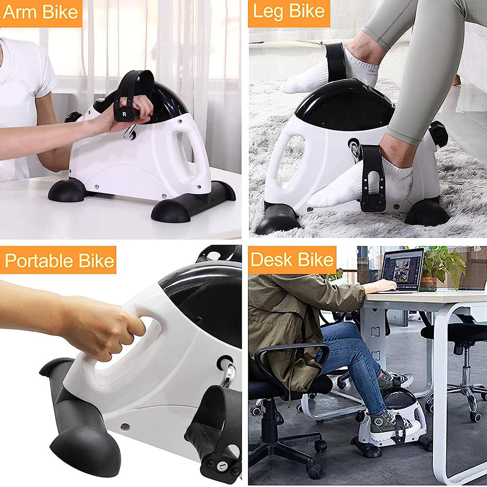 Indoor Mini Exercise Bike  Portable Foot Pedal Exercise Physical Therapy Rehab Training Bike