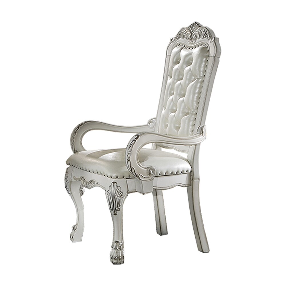 Dresden Executive Office Chair in PU   Bone White Finish