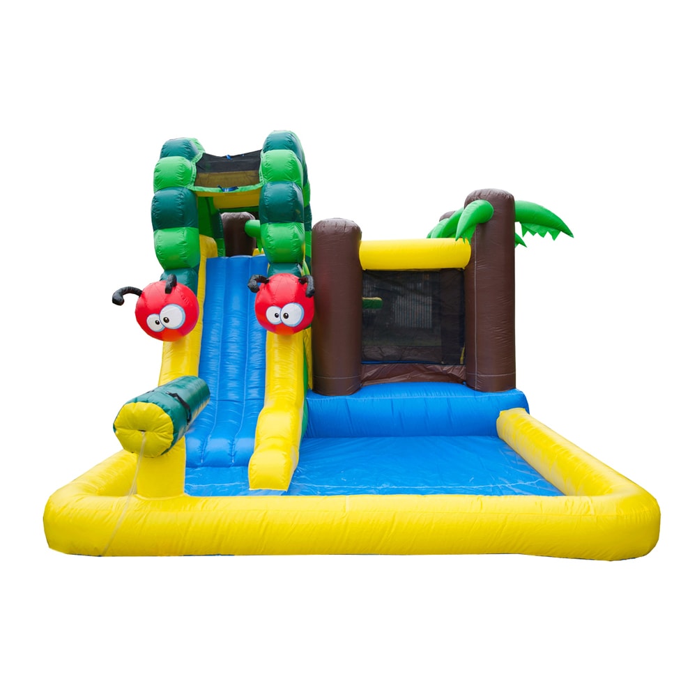 JumpOrange Caterpillar Water Slide and Bounce House