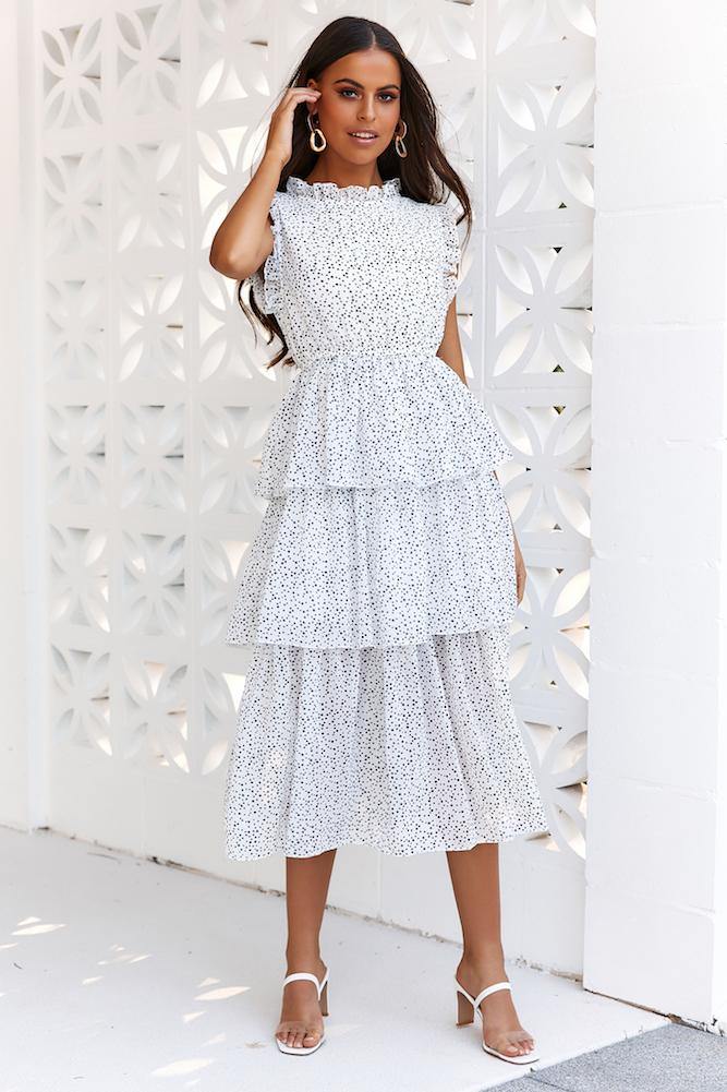 No Need To Fear Midi Dress White