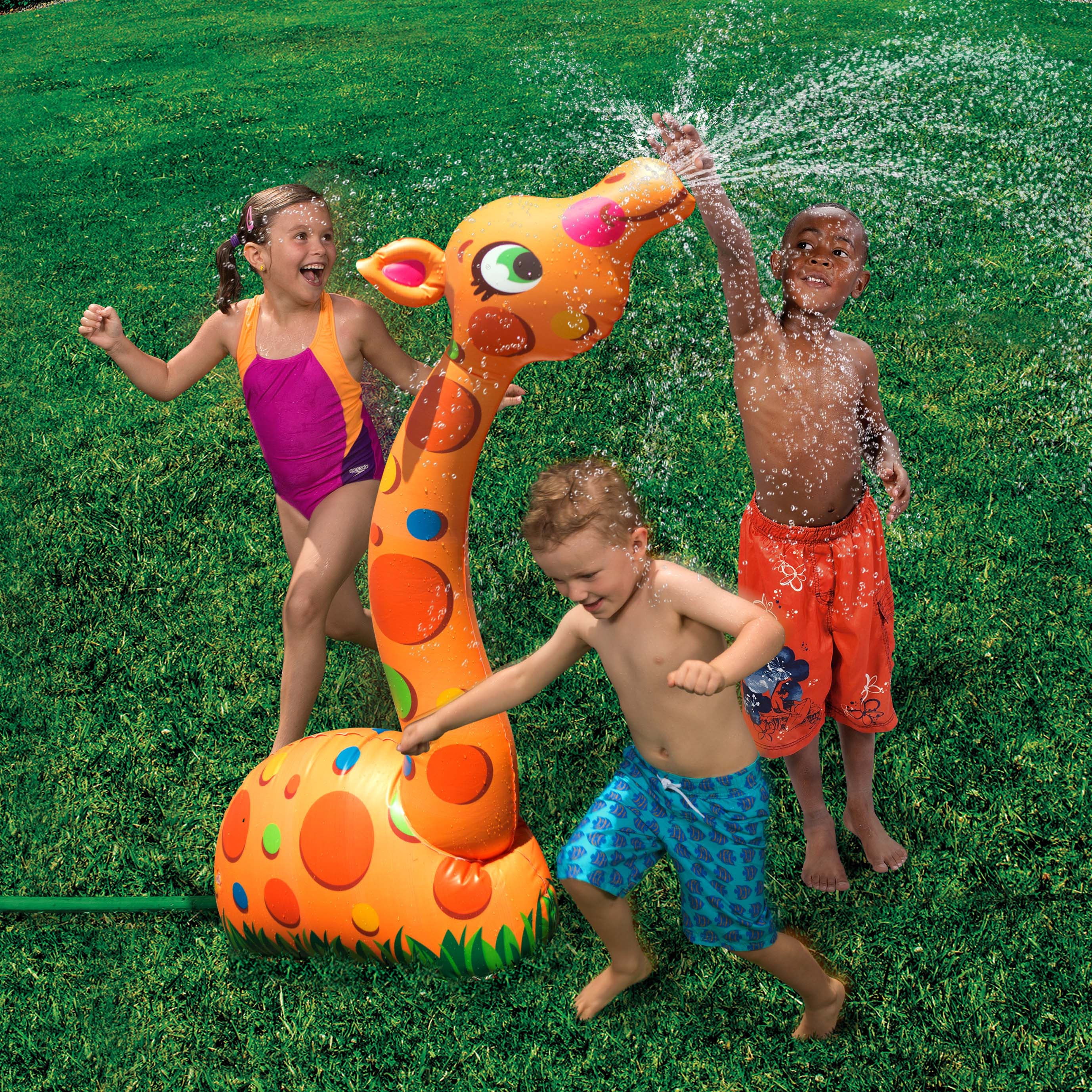 Banzai Inflatable Silly Sprinkling Giraffe, Ages 3 & Up