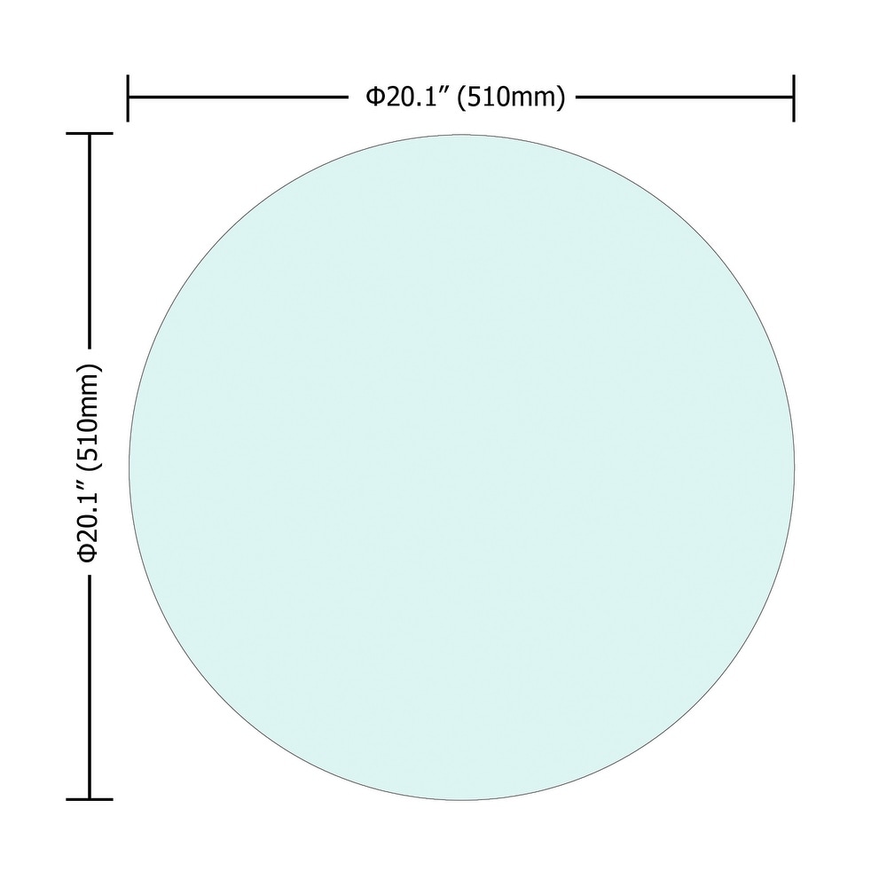 Round Tempered Glass Table Top Beveled Polished Edge (Only Table Top)