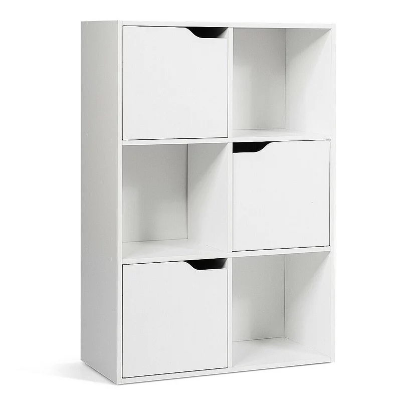 6 Cubes Wood Storage Shelves Organization