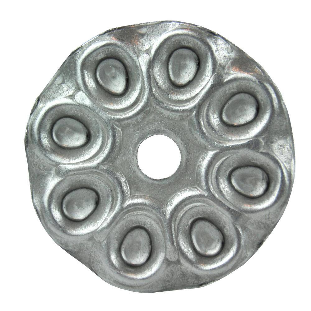 arteferro 2-38 in. Round Stamped Floral Design With Punched Center Hole Raw Forged Rosette 1382