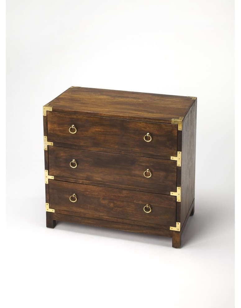 Butler Forster Brown Campaign Chest   Transitional   Accent Chests And Cabinets   by HedgeApple  Houzz